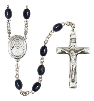 Silver-Plated 8x6mm Saint Alphonsa of India  Engraved Catholic Rosaries