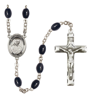 Silver-Plated 8x6mm Blessed John Henry Newman  Engraved Catholic Rosaries