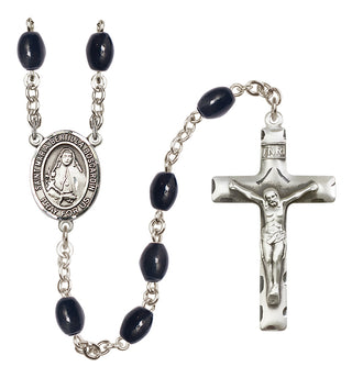 Silver-Plated 8x6mm Saint Maria Bertilla Boscardin  Engraved Catholic Rosaries