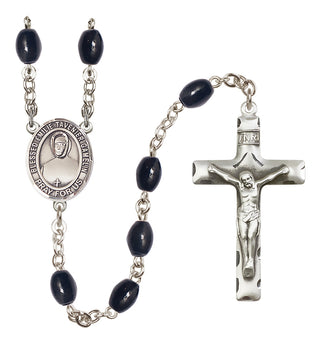 Silver-Plated 8x6mm Blessed Emilie Tavernier Gamelin  Engraved Catholic Rosaries
