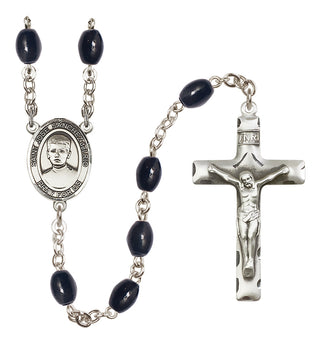 Silver-Plated 8x6mm Saint Jose Sanchez del Rio  Engraved Catholic Rosaries