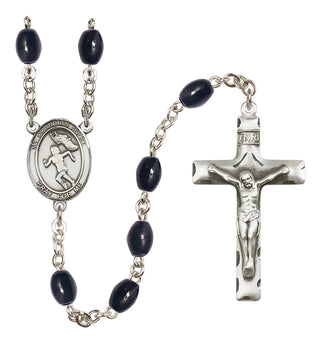 Silver-Plated 8x6mm Guardian Angel/Track&Field-Women Rosary