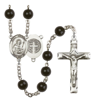 Saint Benedict Rosary with Black Onyx Beads