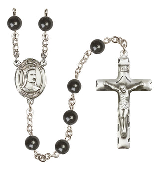 Silver-Plated 7mm Saint Elizabeth of Hungary Rosary | Engravable