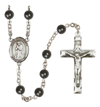 Silver-Plated 7mm Saint Juan Diego  Engraved Catholic Rosaries