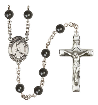 Silver-Plated 7mm Saint Sebastian/Baseball Rosary