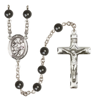 Silver-Plated 7mm Saint Cecilia / Marching Band Rosary