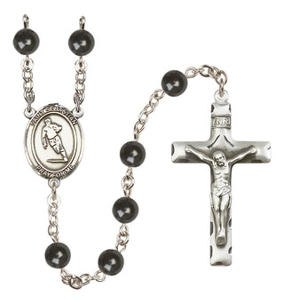 Silver-Plated 7mm Saint Sebastian / Rugby Rosary