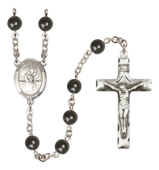 Silver-Plated 7mm Saint Christopher/Water Polo-Men Rosary