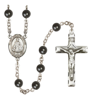 Silver-Plated 7mm Infant of Prague Rosary | Engravable