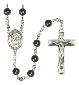 Silver-Plated 7mm Our Lady of Good Counsel  Engraved Catholic Rosaries