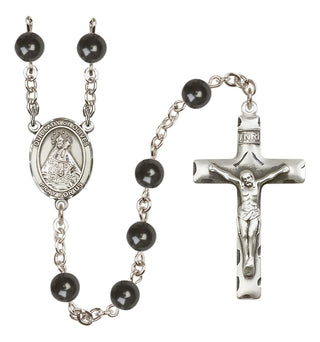 Silver-Plated 7mm Our Lady of Olives  Engraved Catholic Rosaries