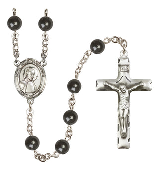 Silver-Plated 7mm Saint Edmund Campion  Engraved Catholic Rosaries