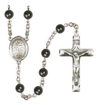 Silver Plated 7mm Black Our Lady of Tears Rosary
