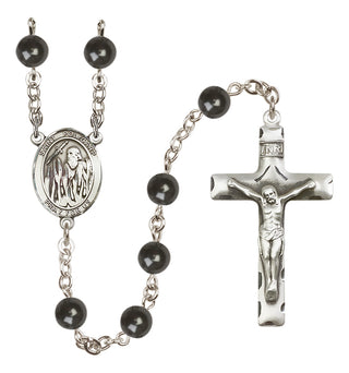 Silver-Plated 7mm Saint Polycarp of Smyrna  Engraved Catholic Rosaries