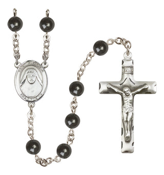 Silver-Plated 7mm Saint Alphonsa of India  Engraved Catholic Rosaries