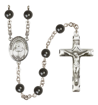Silver-Plated 7mm Saint Mary Mackillop  Engraved Catholic Rosaries