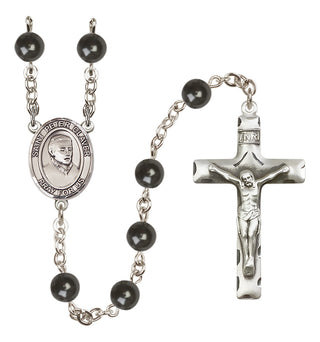 Silver Plated 7mm Black Saint Peter Claver Rosary