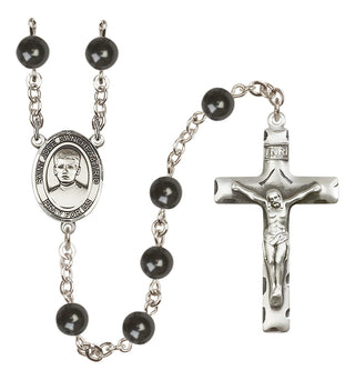 Silver-Plated 7mm Saint Jose Sanchez del Rio  Engraved Catholic Rosaries