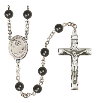 Silver-Plated 7mm Saint Sebastian/Gymnastics Rosary