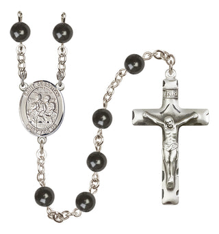 Silver-Plated 7mm Saint Sebastian / Choir Rosary