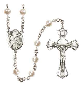 Silver-Plated 6mm Saint Luke the Apostle Rosary