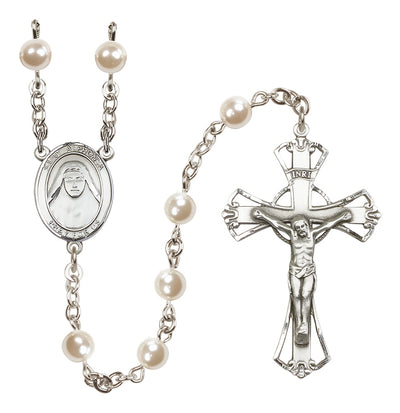 Silver-Plated 6mm St. Alphonsa of India Rosary | Engravable
