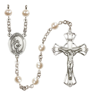 Silver-Plated 6mm Saint Sebastian / Tennis Rosary