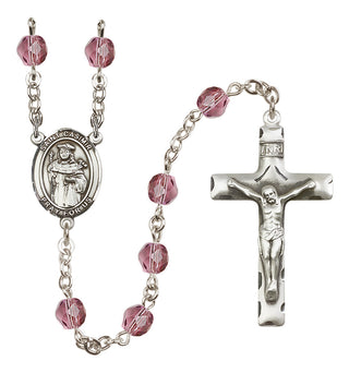 Silver-Plated 6mm Saint Casimir of Poland  Engraved Catholic Rosaries