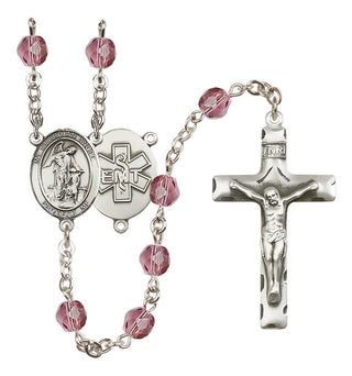 Silver-Plated 6mm Guardian Angel / EMT Rosary