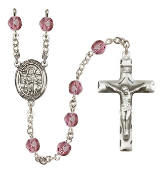 Silver-Plated 6mm Saint Germaine Cousin  Engraved Catholic Rosaries