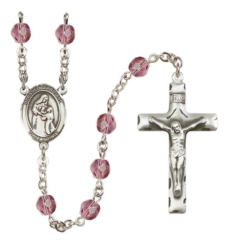 Silver-Plated 6mm Blessed Caroline Gerhardinger  Engraved Catholic Rosaries