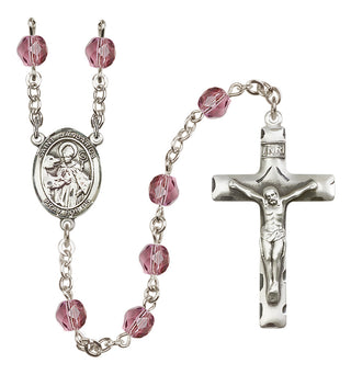 Silver-Plated 6mm Saint Januarius  Engraved Catholic Rosaries