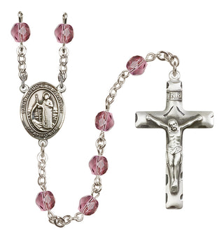 Silver-Plated 6mm Saint Raymond of Penafort  Engraved Catholic Rosaries