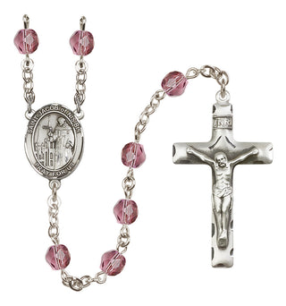 Silver-Plated 6mm Saint Jacob of Nisibis  Engraved Catholic Rosaries