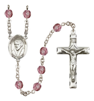 Silver-Plated 6mm Saint Peter Canisius  Engraved Catholic Rosaries