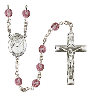 Silver-Plated 6mm Saint Alphonsa of India  Engraved Catholic Rosaries