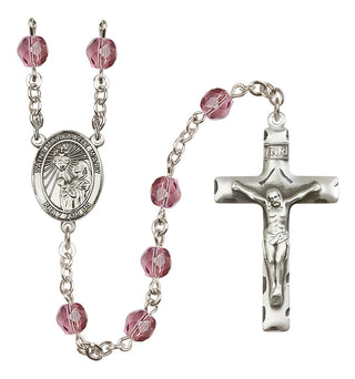 Silver-Plated 6mm Saint Margaret Mary Alacoque  Engraved Catholic Rosaries