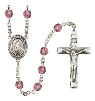 Silver-Plated 6mm Our Lady of Good Help  Engraved Catholic Rosaries