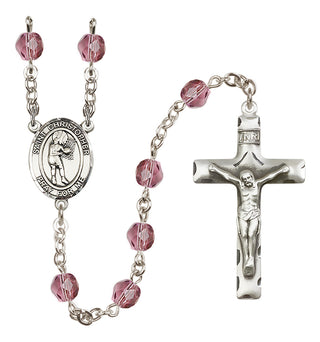 Silver-Plated 6mm Saint Christopher/Basketball-Women Rosary