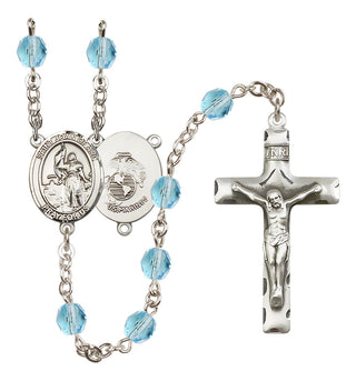 Silver-Plated 6mm Saint Joan of Arc / Marines Rosary