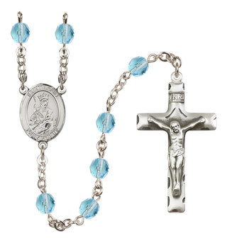 Silver-Plated 6mm Saint Louis  Engraved Catholic Rosaries