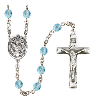 Silver-Plated 6mm San Ramon Nonato  Engraved Catholic Rosaries