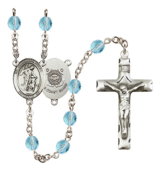 Silver-Plated 6mm Guardian Angel/Coast Guard Rosary