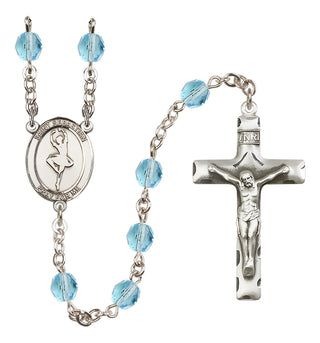 Silver-Plated 6mm Saint Sebastian/Dance Rosary