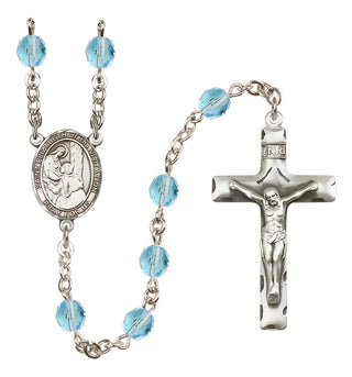 Silver-Plated 6mm Saint Elizabeth of the Visitation  Engraved Catholic Rosaries