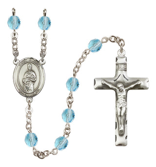 Silver-Plated 6mm Saint Eligius  Engraved Catholic Rosaries