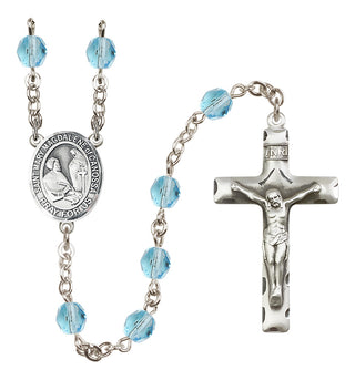 Silver-Plated 6mm Saint Mary Magdalene of Canossa  Engraved Catholic Rosaries