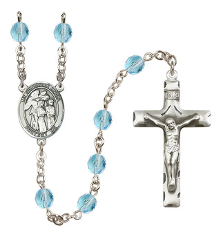 Silver-Plated 6mm Guardian Angel w/Children  Engraved Catholic Rosaries