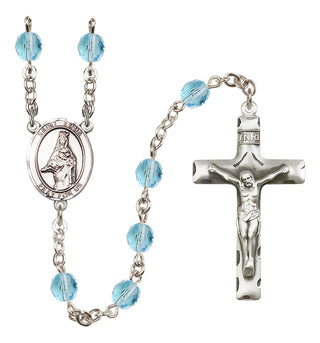 Silver-Plated 6mm Saint Emma Uffing  Engraved Catholic Rosaries